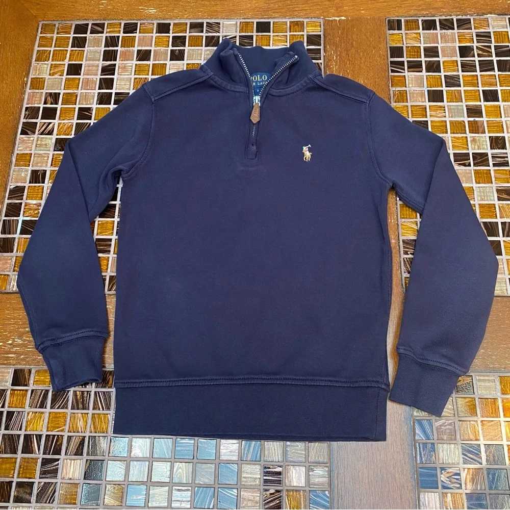 Ralph Lauren Interlock Quarter Zip Boys Pullover